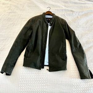 Danier Dark Grey Leather Jacket